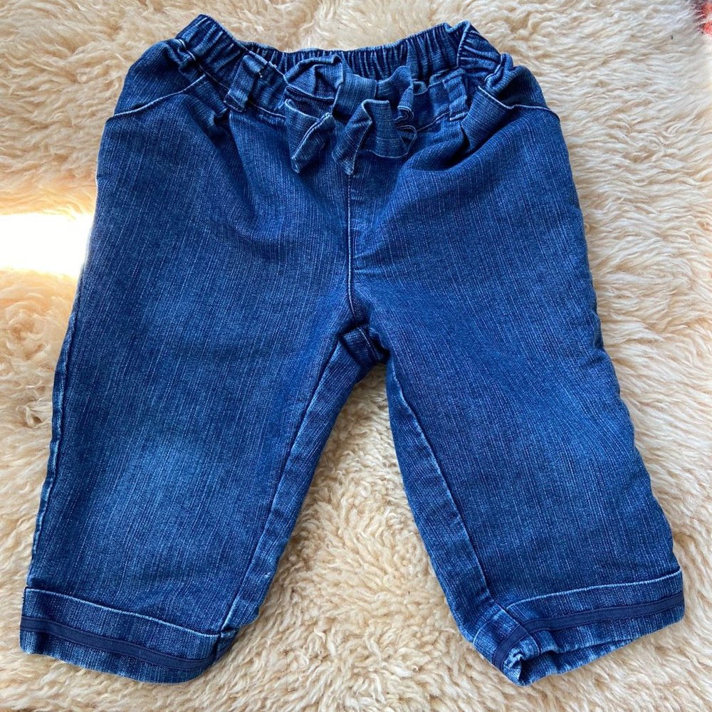 Jacadi bow jeans, 12 months
